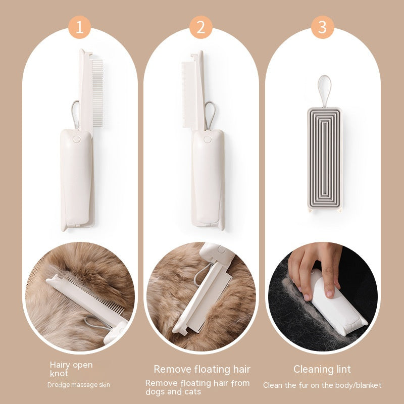 Pet hair removal brush